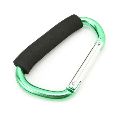 Aluminum Alloy Cart Hook – Sturdy D-Shaped Buckle for Baby Strollers, Shopping Bags, and Outdoor Climbing Gear Organization