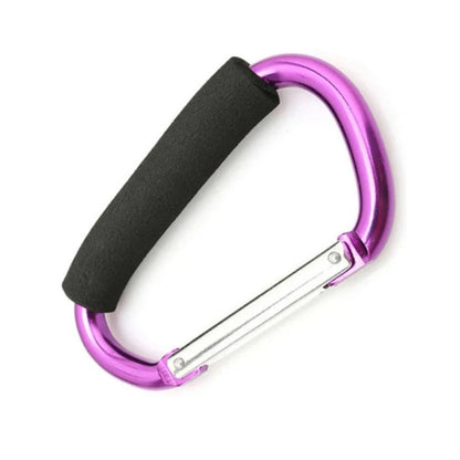 Aluminum Alloy Cart Hook – Sturdy D-Shaped Buckle for Baby Strollers, Shopping Bags, and Outdoor Climbing Gear Organization