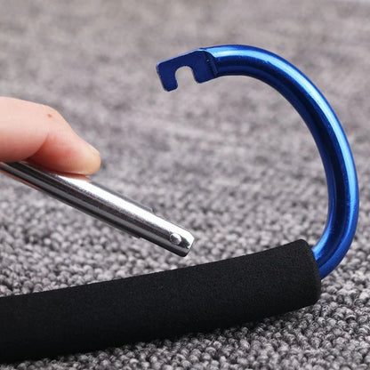 Aluminum Alloy Cart Hook – Sturdy D-Shaped Buckle for Baby Strollers, Shopping Bags, and Outdoor Climbing Gear Organization
