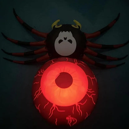 LED Inflatable Halloween Spider – Glow-in-the-Dark Yard Balloon Decoration with Built-In Lights for Scary Haunted Party Setup