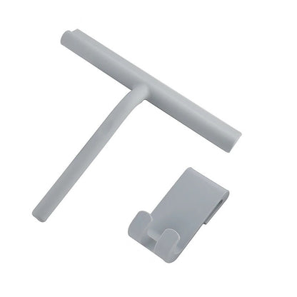 Silicone Shower Squeegee Cleaner – Long Handle Glass and Mirror Wiper Scraper for Bathroom and Car Window Cleaning