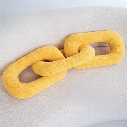 Plush Chain Knot Pillow – Fun Shackle-Shaped Cushion for Sofa Décor & Unique Gifts