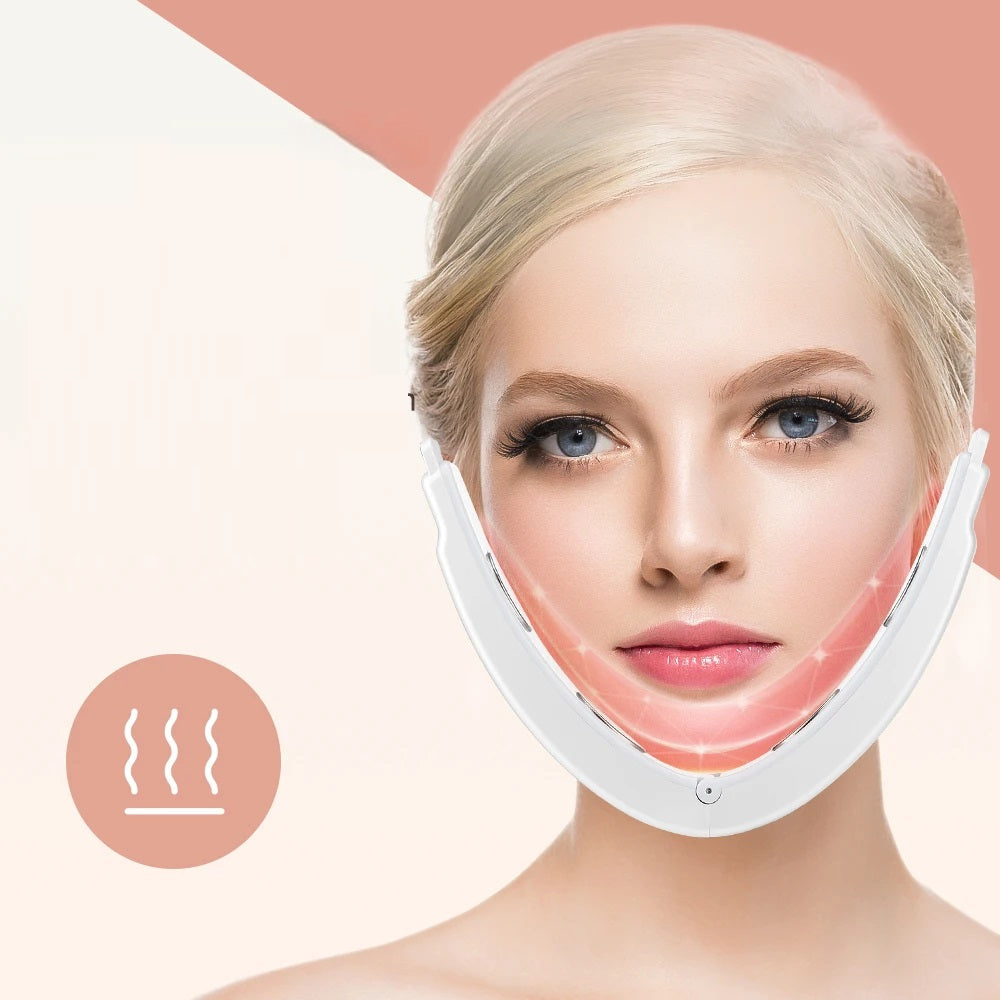 Red Light V Face Lifting Device – Facial Skin Rejuvenation Massager with Remote Control for Double Chin Tightening and Firming Care