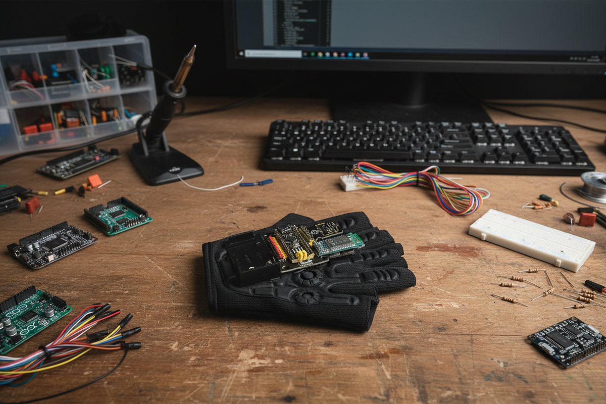 Keyestudio Motion Sensing Gloves – Gesture Control Smart Car Kit for Arduino NANO Plus for Tech Enthusiasts and Advanced DIY Robotic Programming