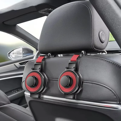 Car Seat Headrest Hook & Cup Holder – Multi-Functional Backseat Organizer for Bags & Drinks