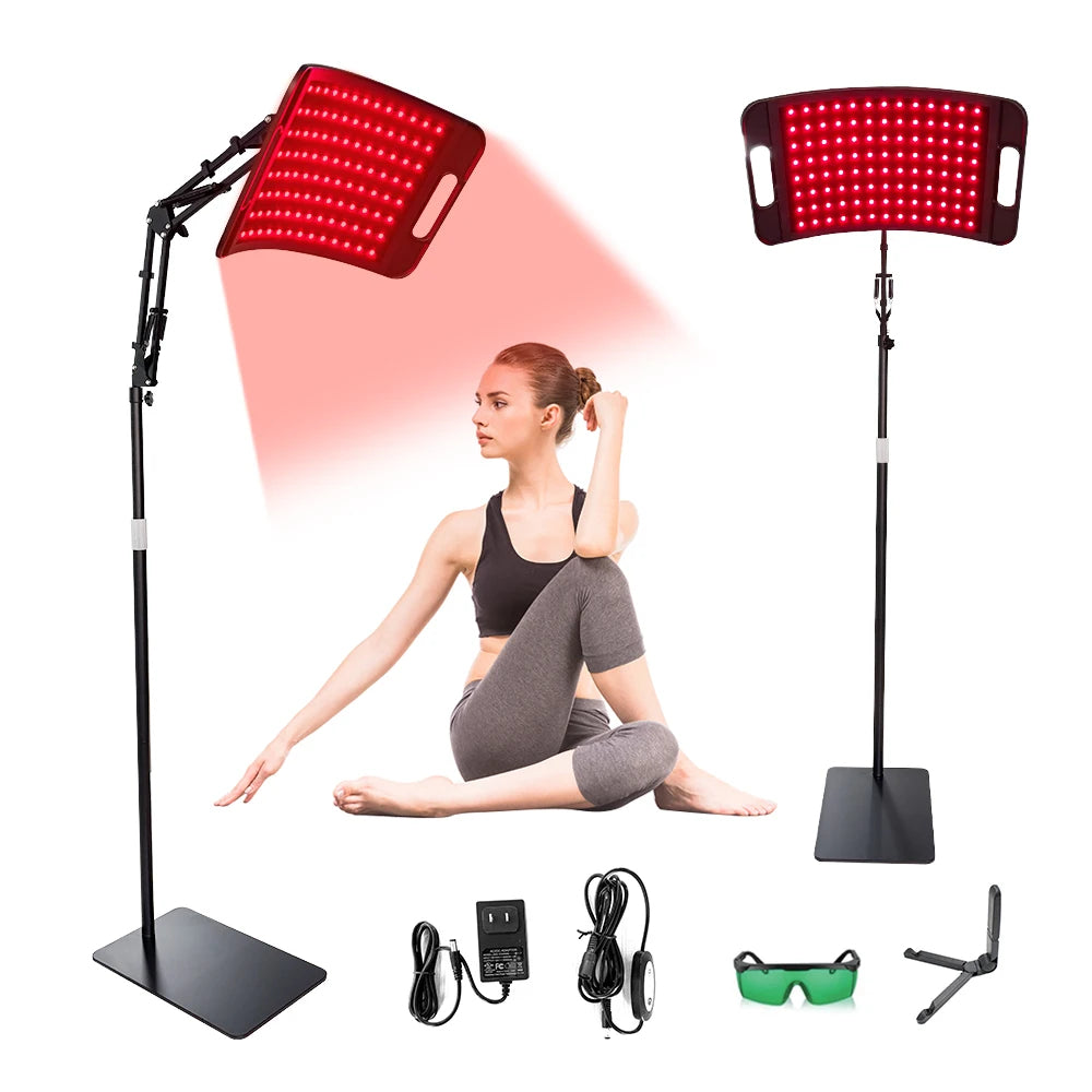 Red Infrared Light Therapy Lamp – Adjustable Stand Lamp for Deep Muscle Relief, Joint Health, and Skin Rejuvenation at Home