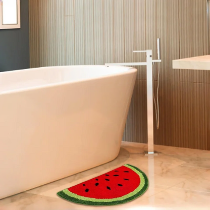 Fruit Pattern Door Rug – Half-Round Absorbent & Non-Slip Rug for Home Decor