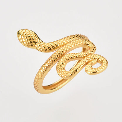 Sterling Silver Adjustable Snake Ring – 925 Silver Rock Punk Resizable Luxury Long Statement Ring for Bold, High-Quality Fashion Jewelry