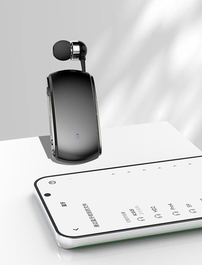 K68 Lavalier Bluetooth MP3 Headset – Stylish Clip-on Wireless Audio for Hands-Free Calls, Music, Podcasts, and On-the-Go Use