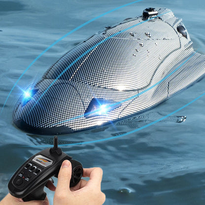 Waterproof High Speed RC Boat - Remote Control Racing Speedboat with Rechargeable Battery, Outdoor Water Toy for Kids
