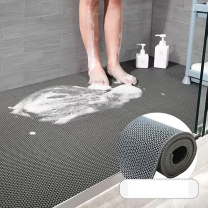PVC Drainage Non-Slip Floor Mat – Commercial Mesh Bathroom and Pool Mat with Big Hollow Drain Design