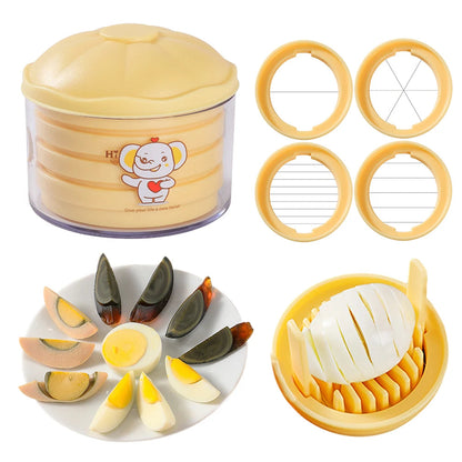 Heavy-Duty Stainless Steel Egg Slicer – Multi-Mode Egg and Fruit Cutter for Precise Kitchen Food Preparation