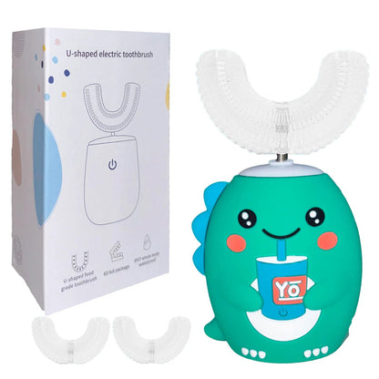 U-Shaped Electric Toothbrush – Ultrasonic Automatic Timer Toothbrush with Wireless Charging for Kids and Adults