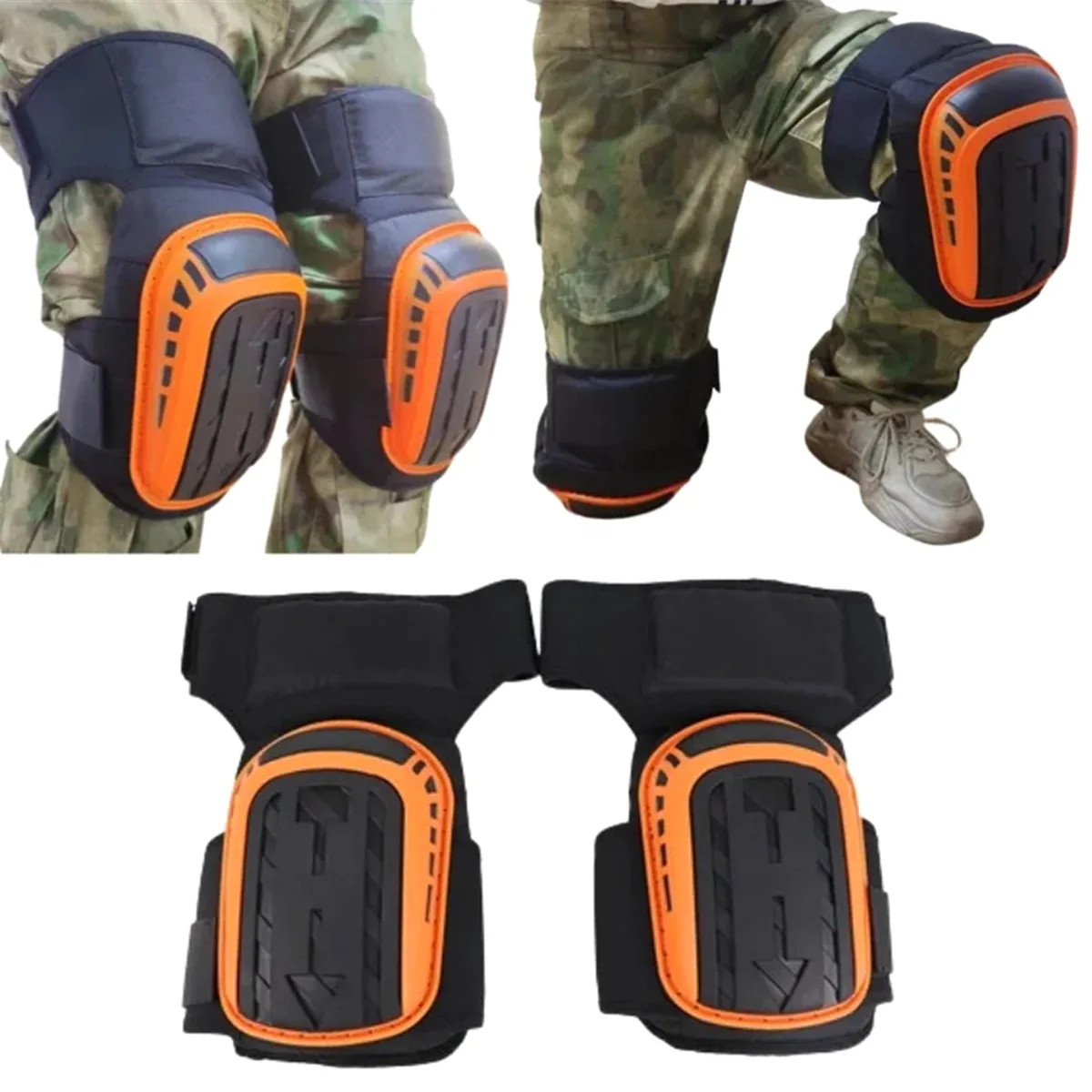 Heavy Duty Thick Foam Knee Pads – Professional Work Pads with Soft Gel Cushion, Durable Construction, Maximum Comfort, and Knee Protection for Construction, Flooring, or Gardening Jobs