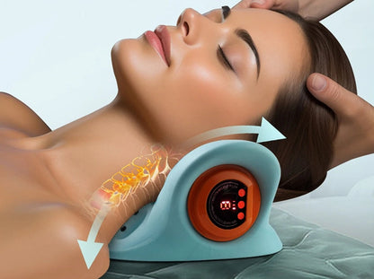 Cervical Massager Pillow – Portable Traction Therapy for Neck & Head Pain Relief with Acupoint Stimulation for Adults