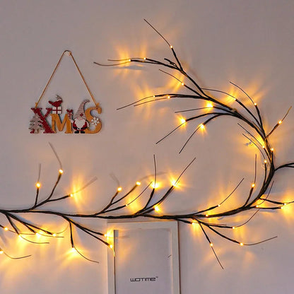 LED Maple Vine Light – Tree Branch Rattan Wall Decor for Christmas, Bedrooms & Warm Aesthetic Home Lighting