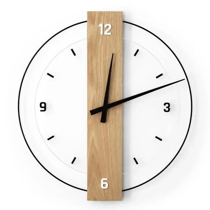 Nordic Minimalist Wall Clock – Modern Silent Living Room Clock for Home, Restaurant & Interior Aesthetic Decor