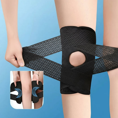 Menics Adjustable Knee Brace – Stabilized Support for Injury Recovery & Pain Relief with Durable Stretch Fabric