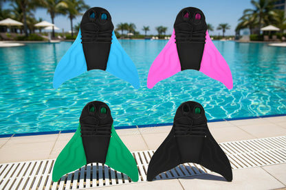 Swimming Training Fins for Kids and Adults – Mermaid Monofin Flippers for Pool Practice, Diving, and Water Fun