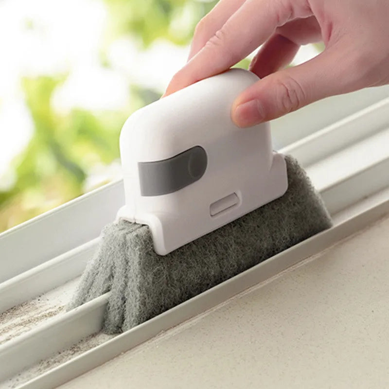 Window Groove Cleaning Brush - Handheld Gap Cleaner Tool for Door Tracks Keyboards Floors and Kitchen Deep Cleaning