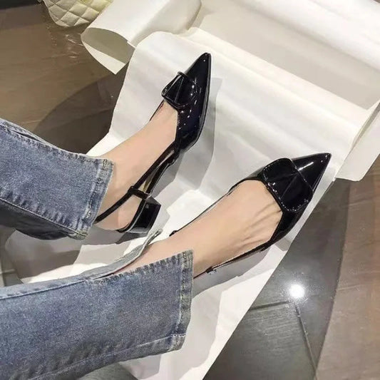 Women’s Pointed Toe High Heels – Elegant Slim Heel Sandals with Hollow Design and Buckle Strap, Stylish Spring Fashion Shoes