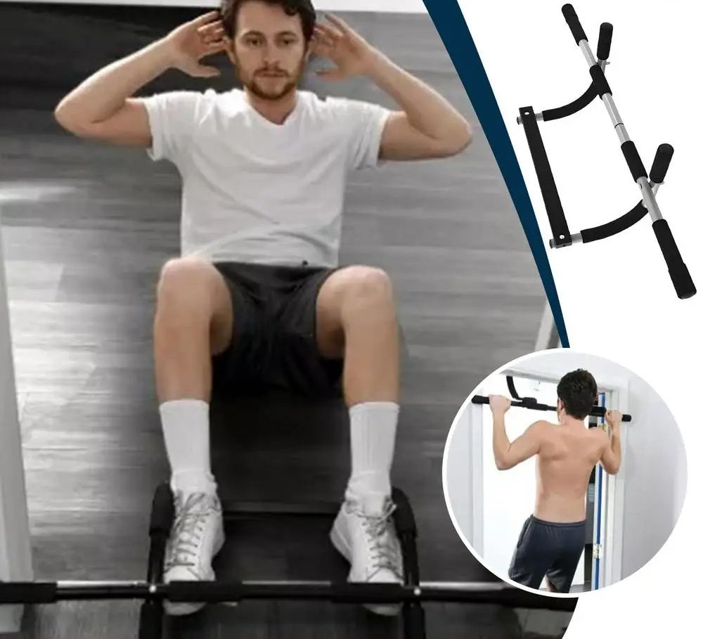 Doorway Pull-Up Bar for Home Gym – Indoor Body Trainer for Full-Body Fitness, Easy Hangable Bar with Foam Grips & Sturdy Design