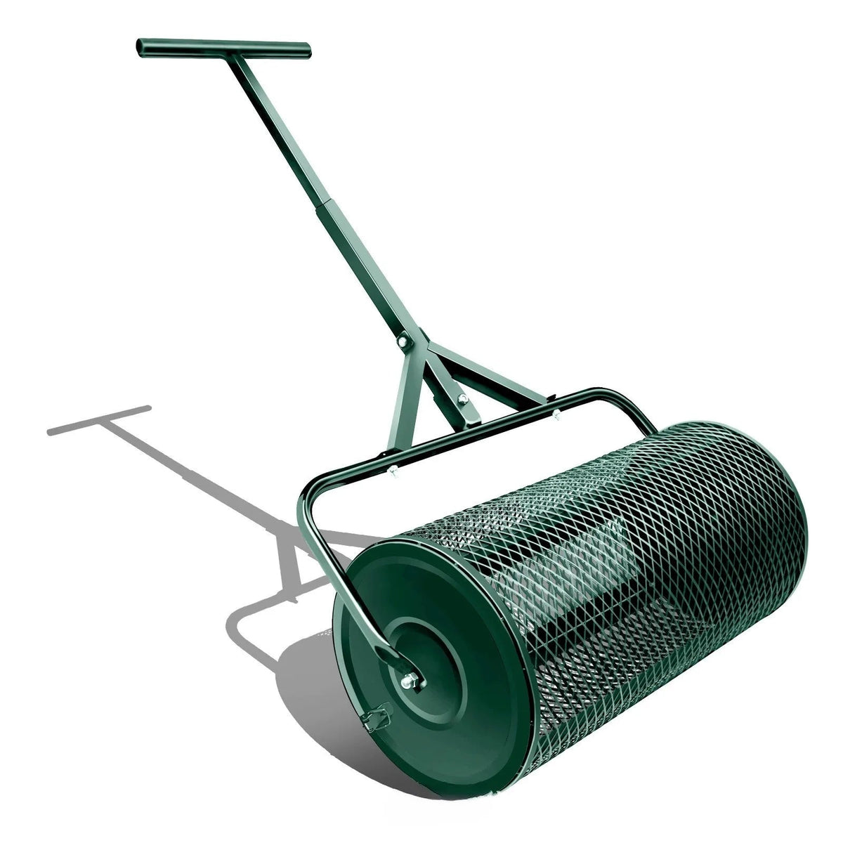 T-Drum Lawn Seed Spreader – 24-Inch Durable Iron Mesh Roller for Cutting, Seeding & Gardening in Agriculture, Forestry, and Landscaping