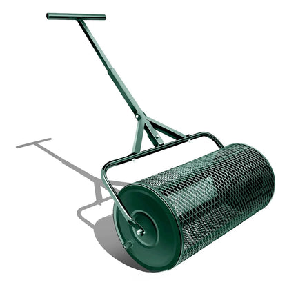 T-Drum Lawn Seed Spreader – 24-Inch Durable Iron Mesh Roller for Cutting, Seeding & Gardening in Agriculture, Forestry, and Landscaping