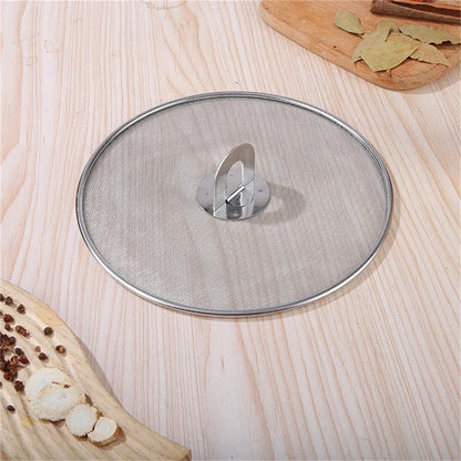 Heat-Resistant Silicone Splatter Screen – Oil Splash Guard with Handle for Clean, Safe, and Mess-Free Cooking