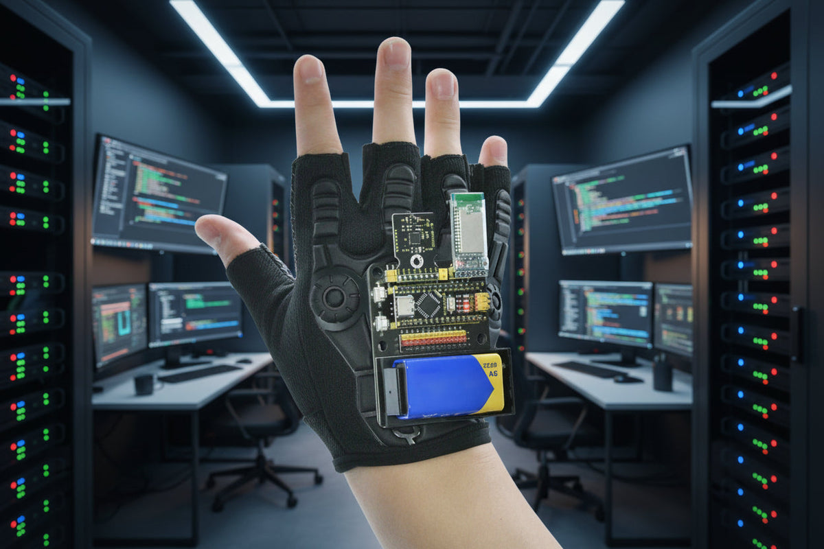 Keyestudio Motion Sensing Gloves – Gesture Control Smart Car Kit for Arduino NANO Plus for Tech Enthusiasts and Advanced DIY Robotic Programming
