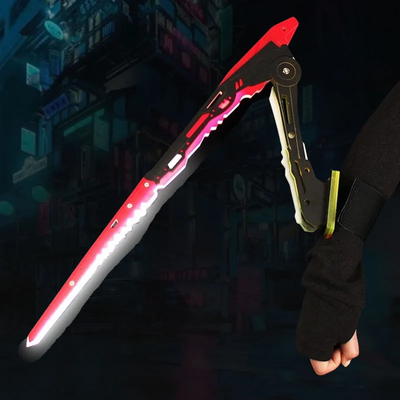 Cyberpunk LED Mantis Knife Set – Futuristic Costume Prop with Neon Edge Detailing for Cosplay, Parties, and Sci-Fi Action Looks