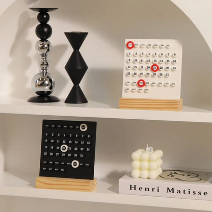 Handmade Perpetual Desk Calendar – Wooden & Acrylic DIY 10,000-Year Calendar for Timeless Organization