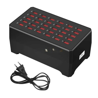 Multi-Device USB Charging Station – 150W 30-Port Desktop Power Hub for Phones, Tablets and Electronics Fast Charging