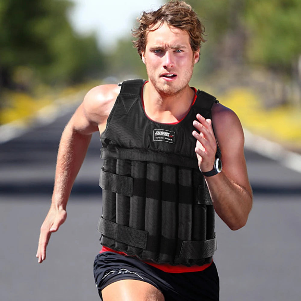 Adjustable Weighted Vest - Fitness Training Vest for Strength Workout, Portable Weight Vest for Men Women Gym Exercise