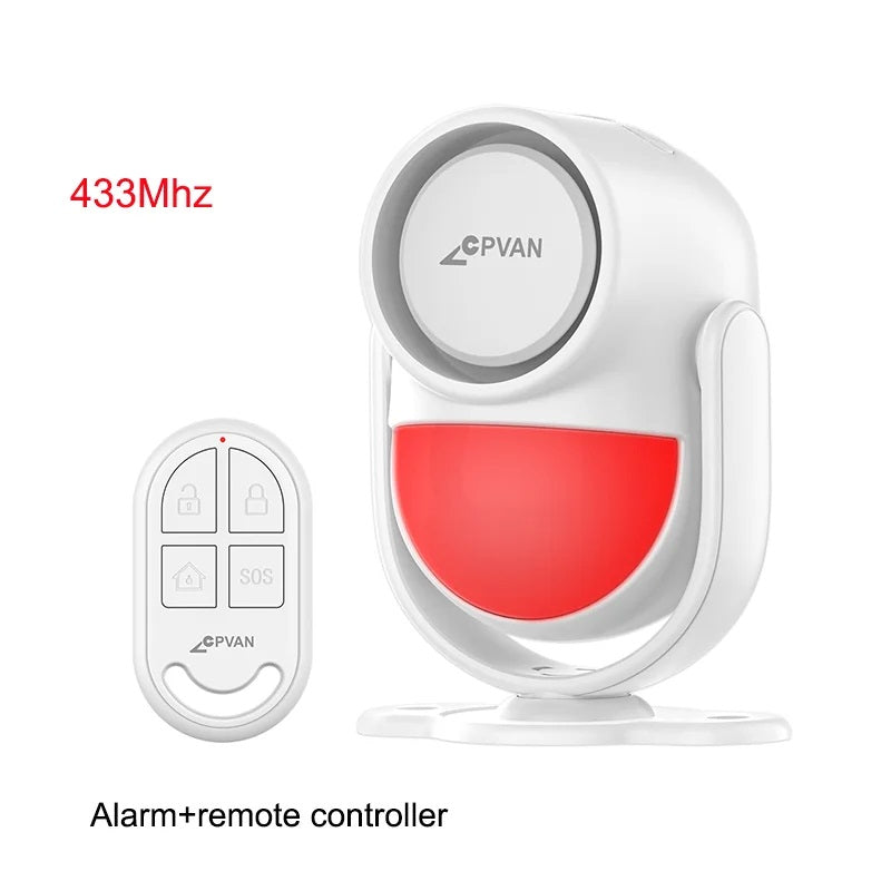 Wireless Motion Detector Alarm System – Home Security Sensor with Door Alarm, Remote Control, and Burglar Protection