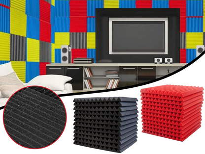 Soundproof Foam Padding - Self-Adhesive Acoustic Panels for Home Studio & Office