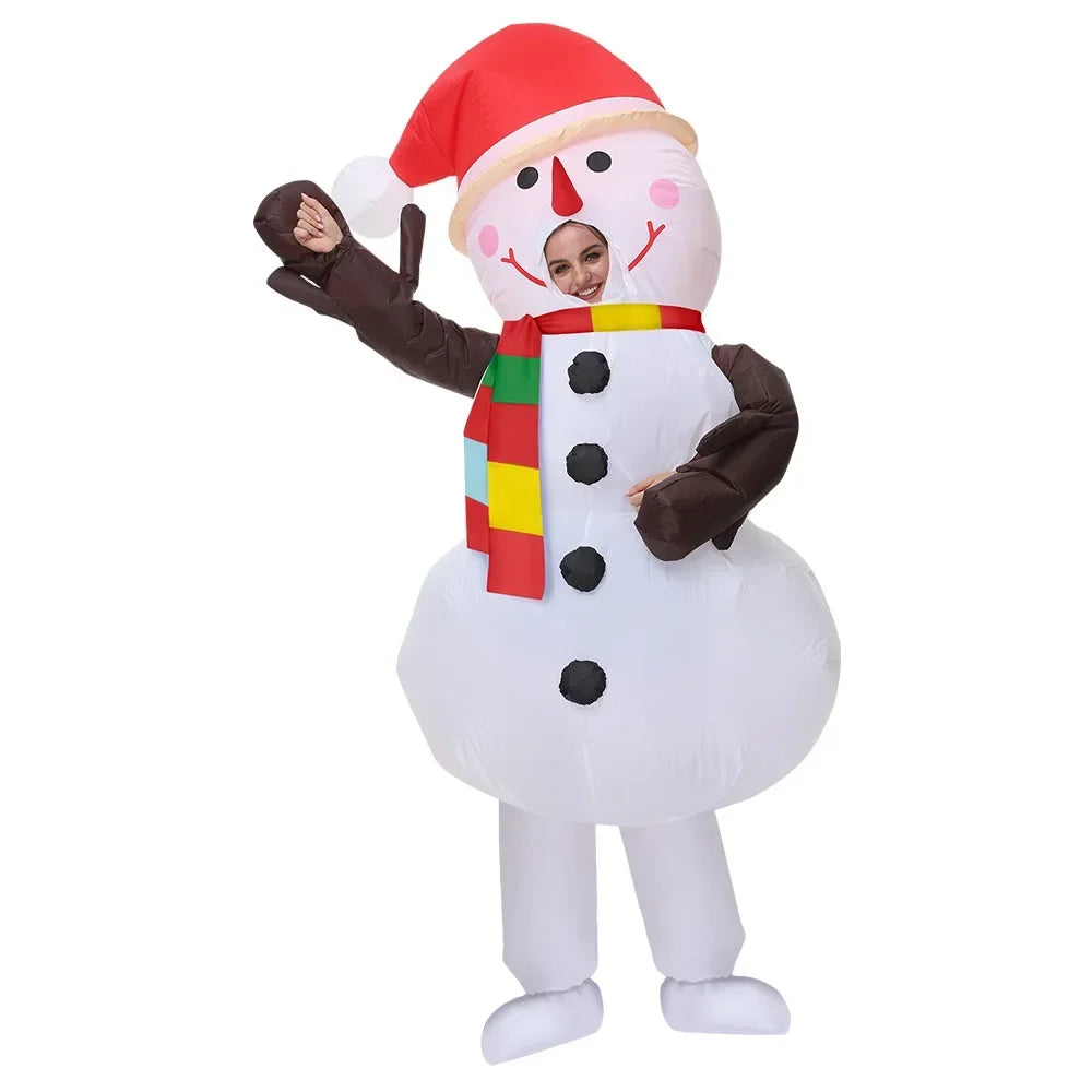 Inflatable Christmas Party Costume – Santa, Snowman & Tree Air Suit for Holiday Events, Mascots & Fun Festive Dressing
