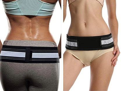 Sacroiliac Hip Support Belt - Adjustable Compression Belt for the Hips and Lower Back, One Size, Black
