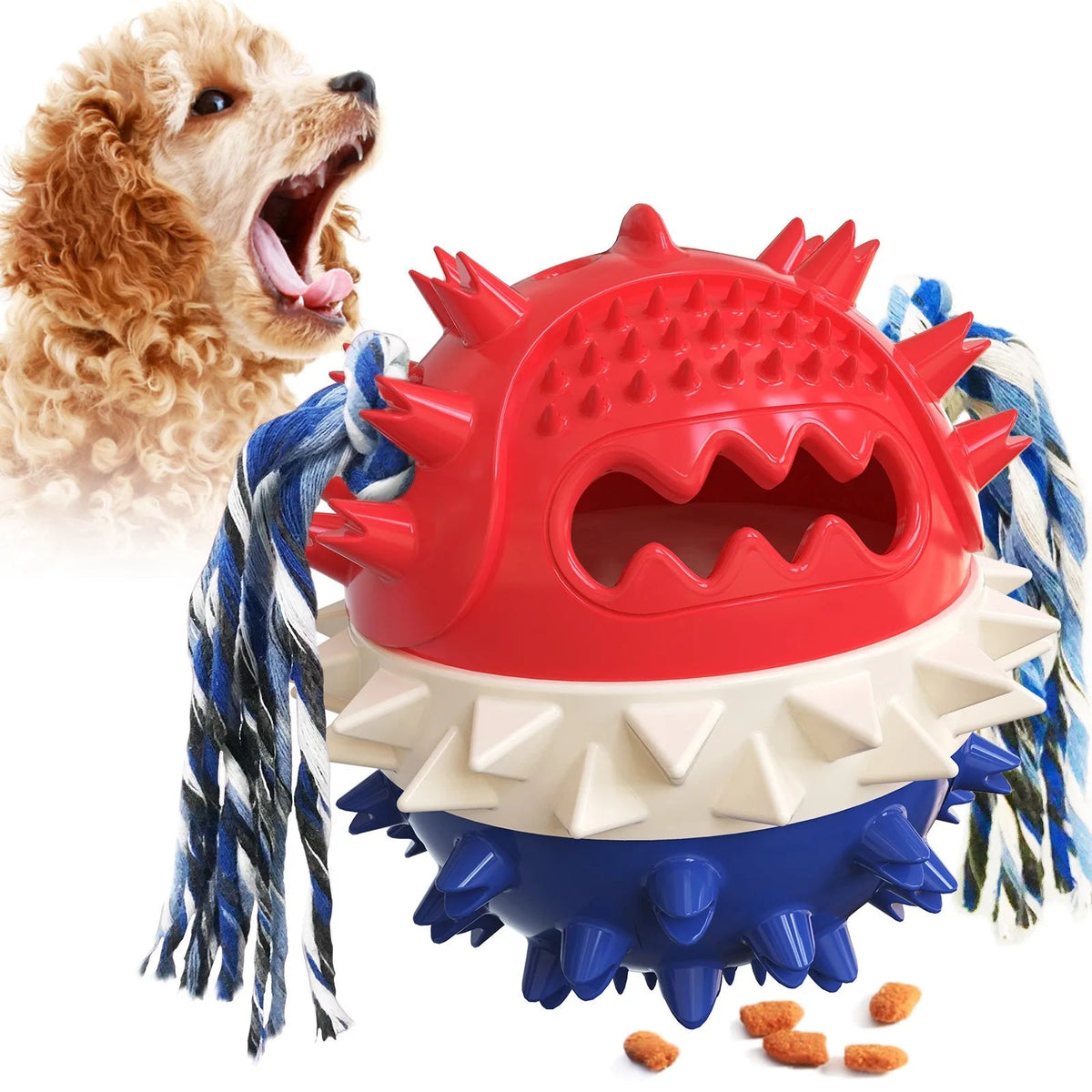 Dog Suction Cup Toy - Interactive Teeth Cleaning Treat Dispenser for IQ Training and Fun Playtime with Small Large Dogs