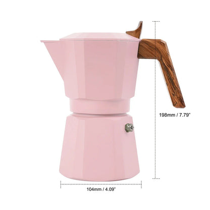 Aluminum Espresso Moka Pot – Temperature-Controlled Italian Coffee Percolator for Authentic Espresso Brewing