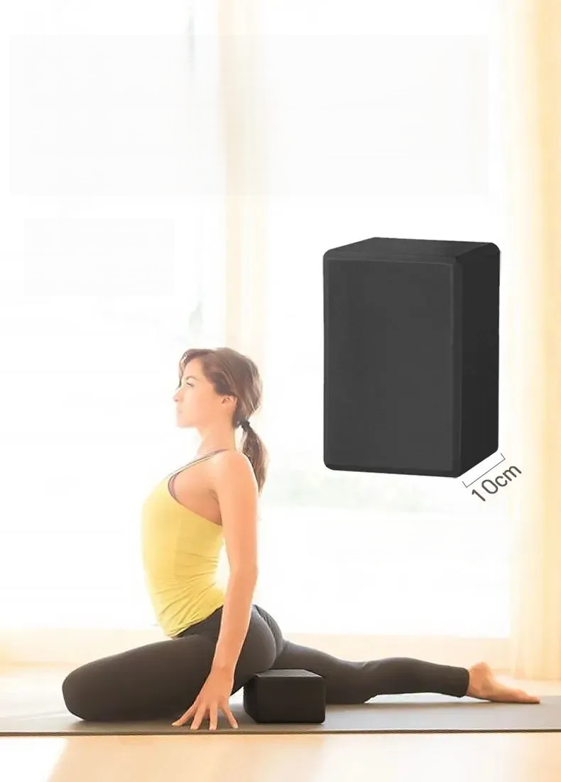 Solid Color High-Density Yoga Blocks – 2pcs Non-Slip Bricks Ideal for Stretching, Leg Workouts, Body Sculpting, and Daily Balance Training