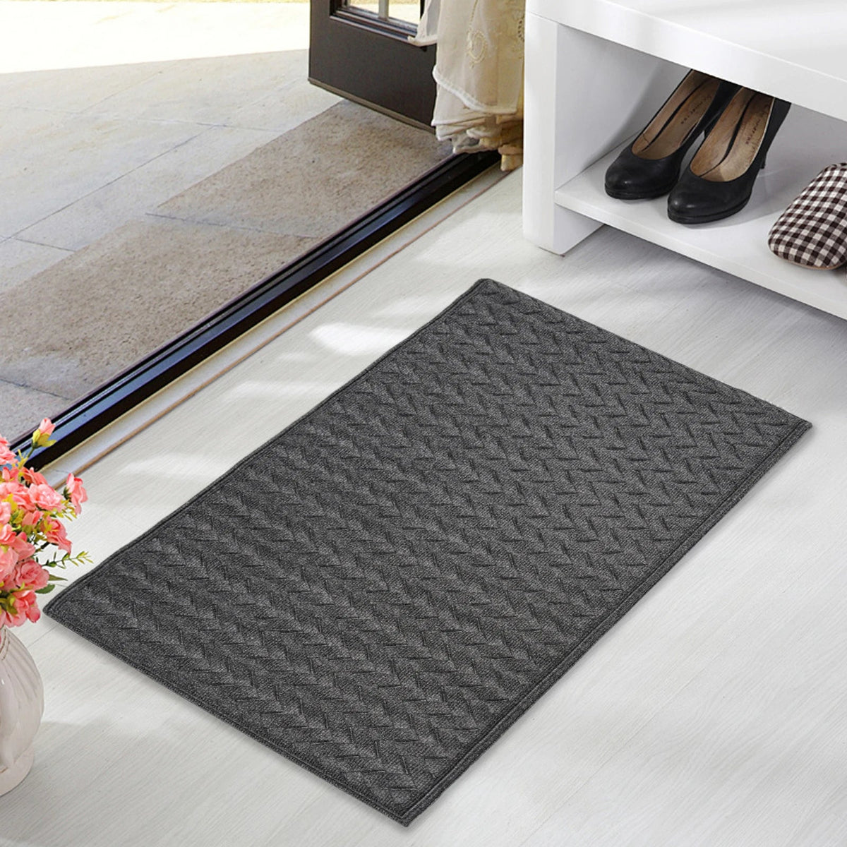 Large Non-Slip Outdoor Entryway Door Mat – Nordic Style Polyester Mat for Hotel, Porch, or Home Front Entrance Protection