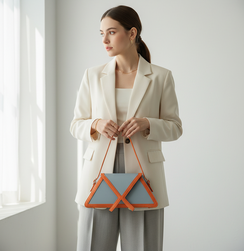 Color Block Shoulder Bag – Fashion Square Axillary Handbag with Flap Design, Stylish Women’s Crossbody Purse for Casual Everyday Use