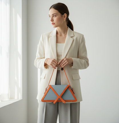 Color Block Shoulder Bag – Fashion Square Axillary Handbag with Flap Design, Stylish Women’s Crossbody Purse for Casual Everyday Use