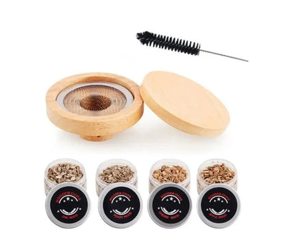 Whiskey & Cocktail Smoker Kit – Wooden Smoked Hood for Drinks & Bar Essentials