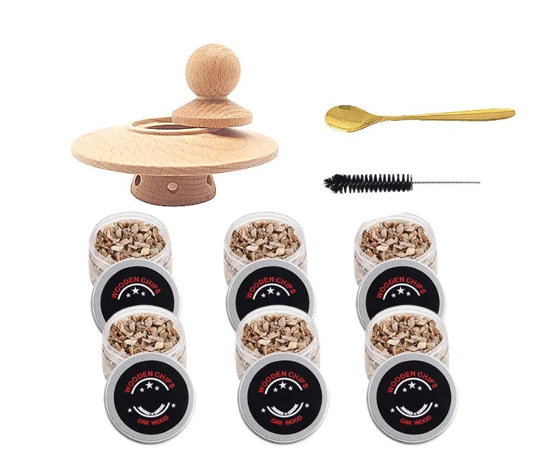 Whiskey & Cocktail Smoker Kit – Wooden Smoked Hood for Drinks & Bar Essentials
