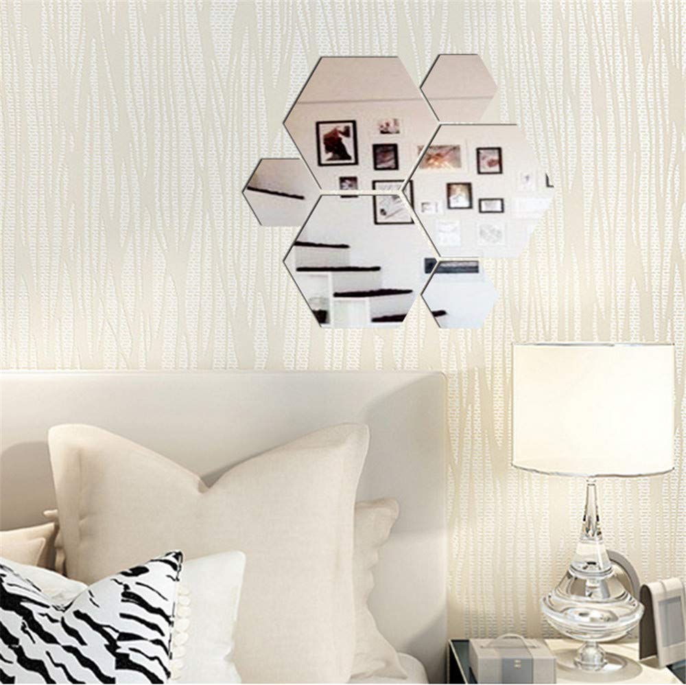 Hexagonal Acrylic Mirror Wall Sticker