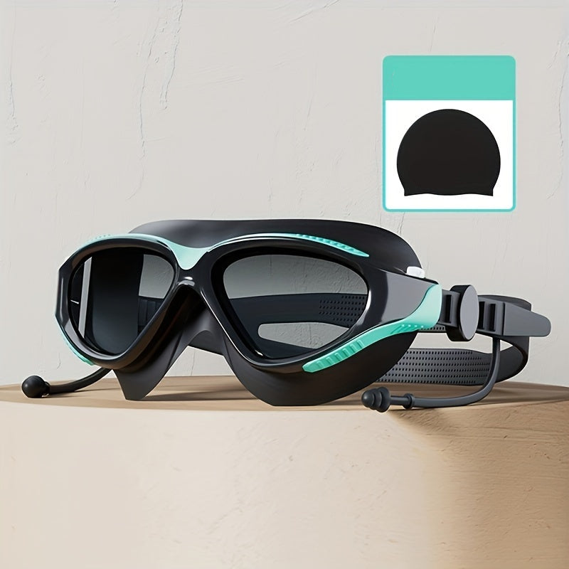 Anti-Fog Waterproof Swimming Goggles – Large Frame Swim Gear for Men & Women, Comfortable Fit & Clear Vision