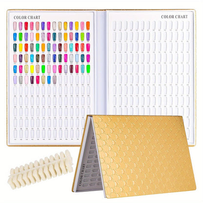 Heart Nail Sample Chart – 308 Color, 360-Tip Gel Display Book for Salon-Ready Nail Art, No Glue or Pasting Needed