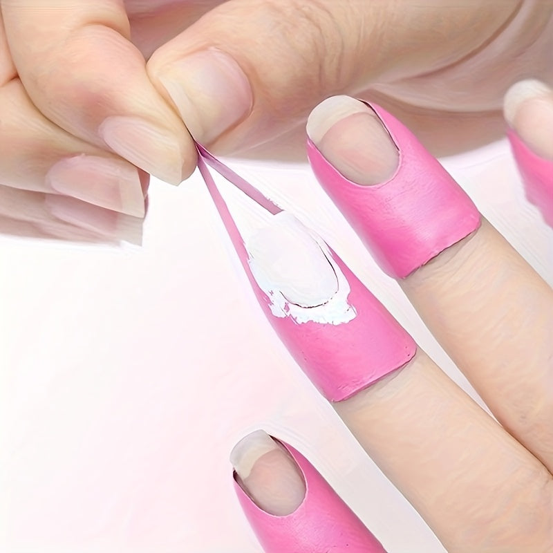 U-Shaped Nail Polish Barrier – 100pcs Latex-Free Spill-Proof Protective Film Stickers for Clean Cuticle Lines & Flawless Nail Art